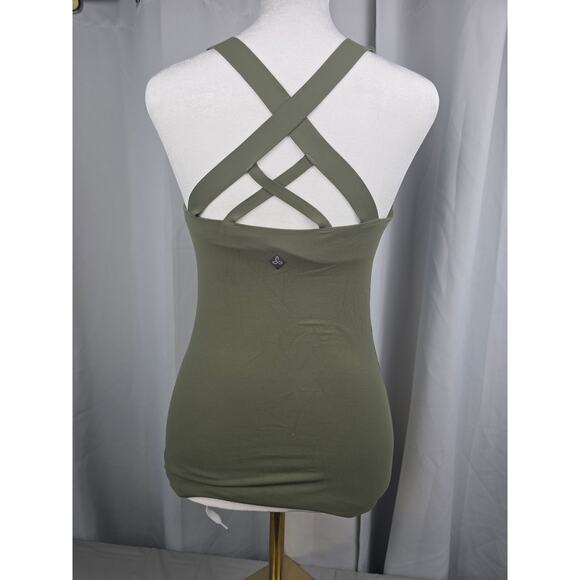 Prana Verana Tank, Size M, V Neck Strappy Back‎ Yoga Top, Green - Picture 10 of 16